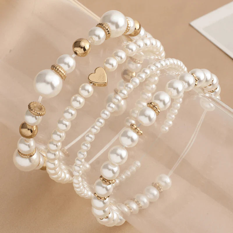 Flari Pearl ribbon pack of 4 - fits all wrists