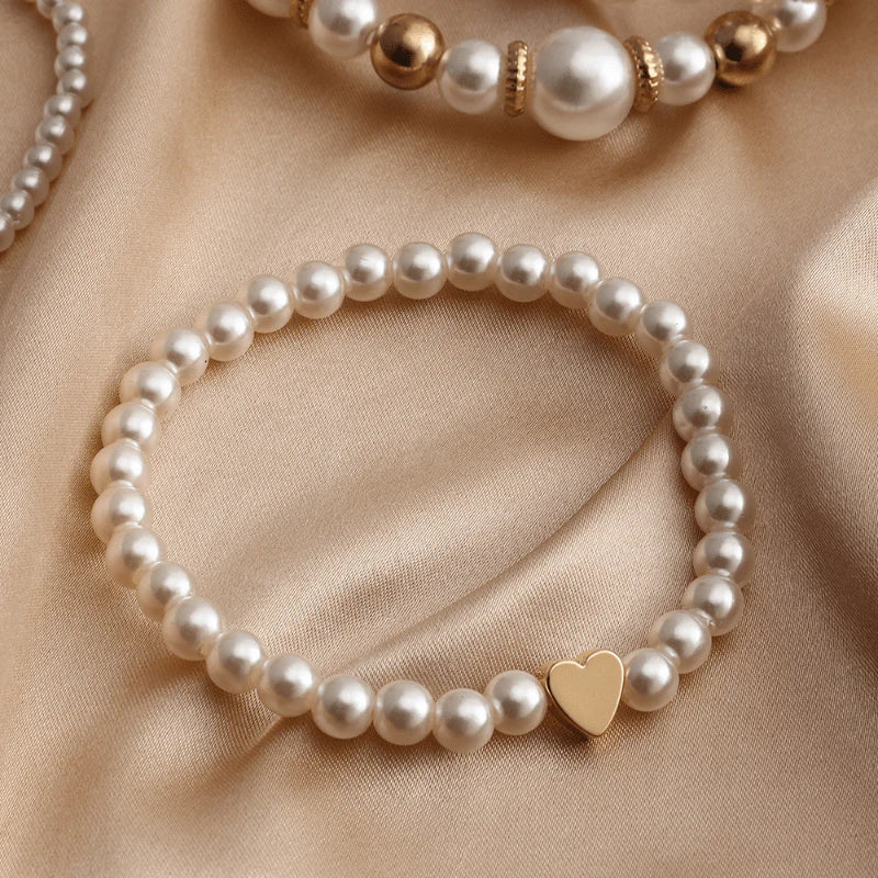 Flari Pearl ribbon pack of 4 - fits all wrists