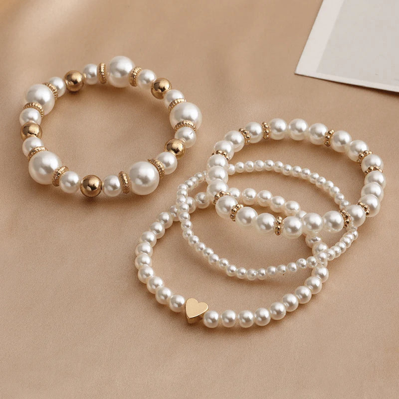 Flari Pearl ribbon pack of 4 - fits all wrists