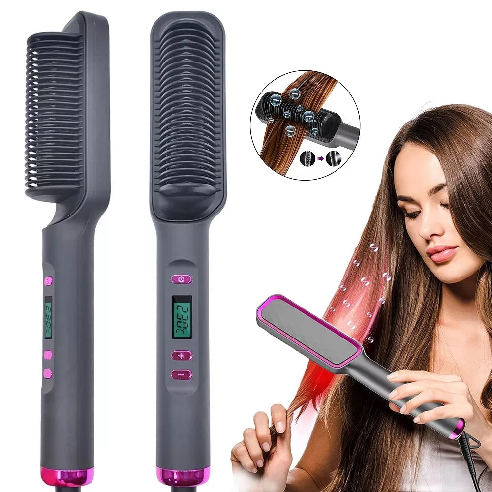 Peigne électrique chauffant multifonctionnel pour lisser les cheveux