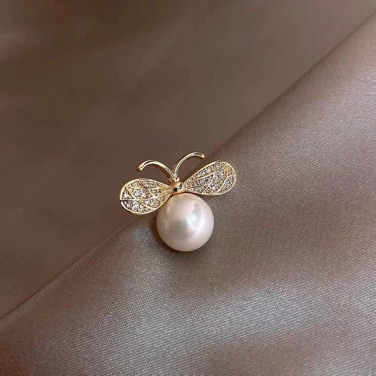 Blühende Eleganz: Modisches Blumenschleifen-Broschen-Set für Damen
