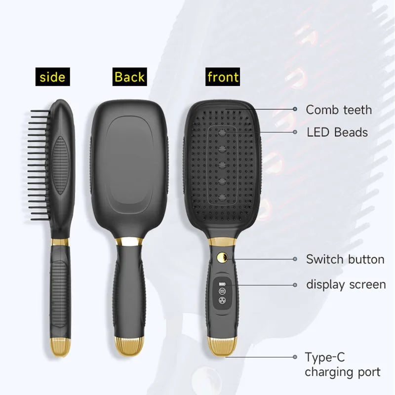 Veste de massage électrique pour le cuir chevelu – Brosse pour la croissance des cheveux et la relaxation musculaire