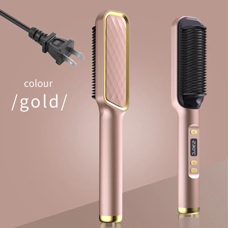 Peigne électrique chauffant multifonctionnel pour lisser les cheveux