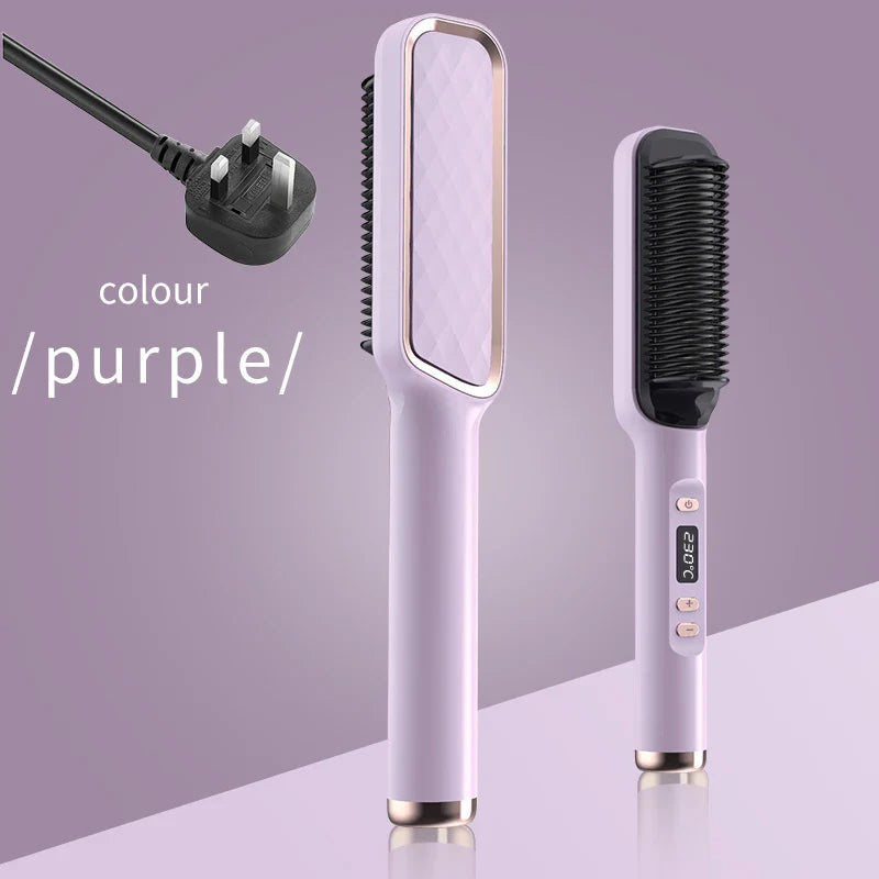 Peigne électrique chauffant multifonctionnel pour lisser les cheveux