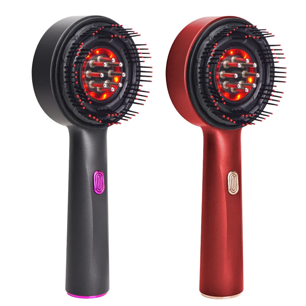 Peigne de massage électrique - Thérapie du cuir chevelu par lumière rouge