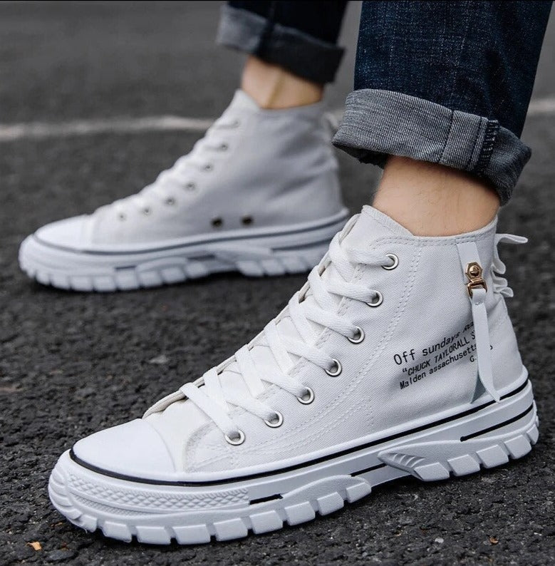 Men's High-Top Canvas Shoes