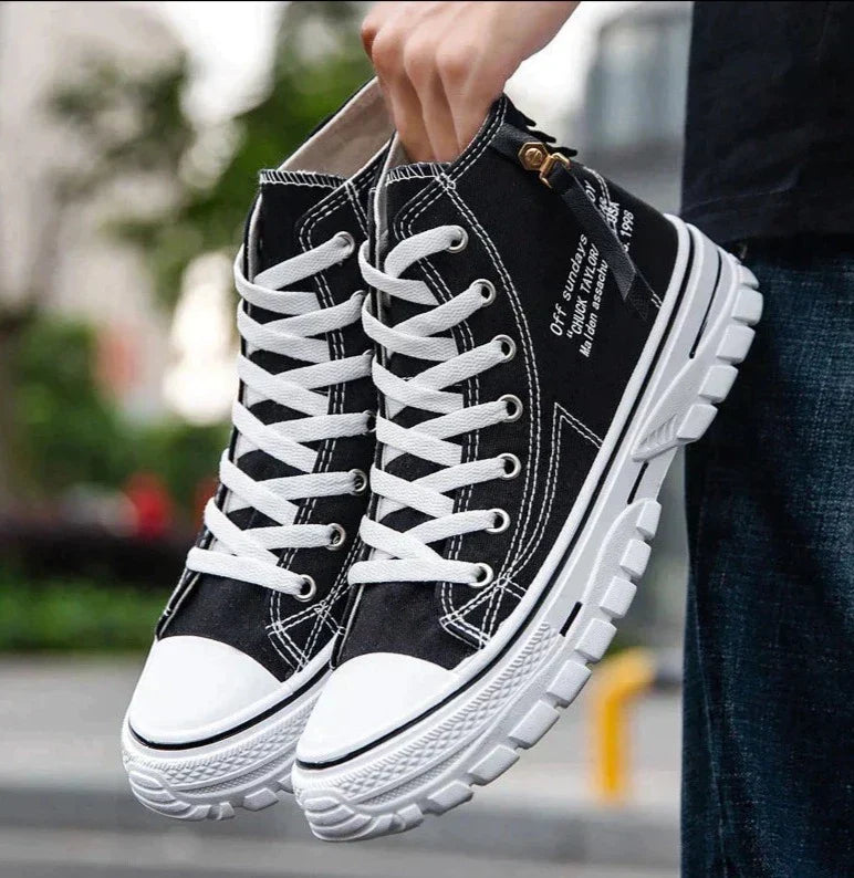 Men's High-Top Canvas Shoes