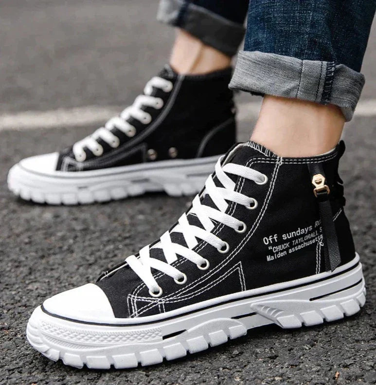 Men's High-Top Canvas Shoes