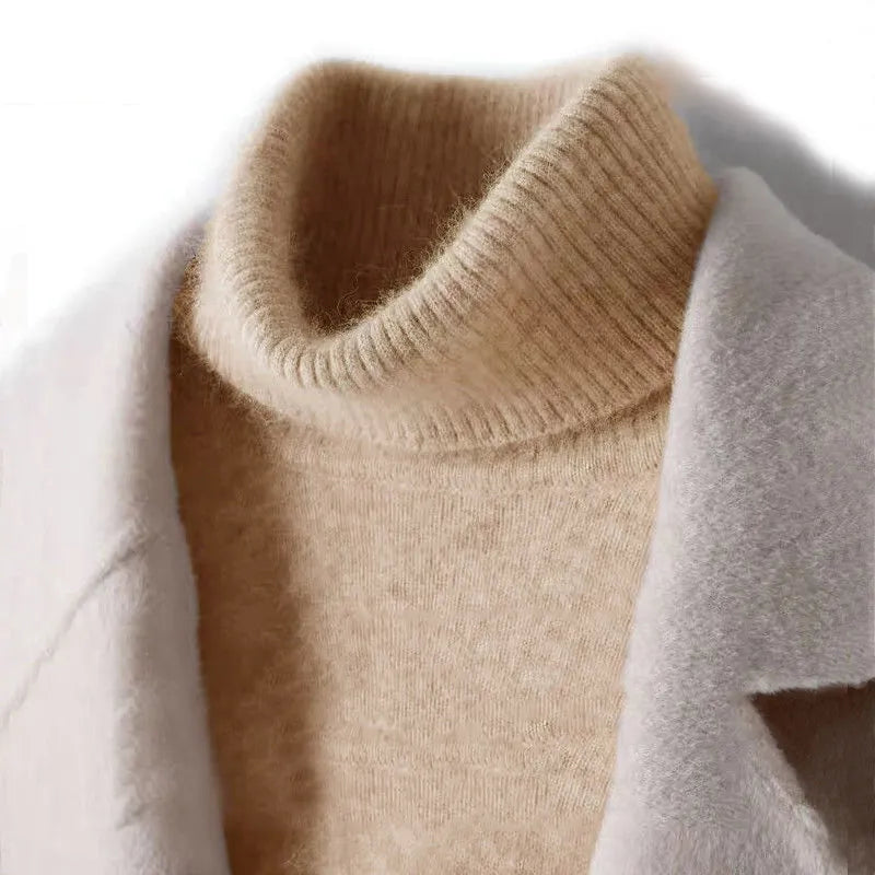 Men's 100% Cashmere/Wool Turtleneck Sweater