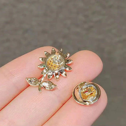 Blühende Eleganz: Modisches Blumenschleifen-Broschen-Set für Damen