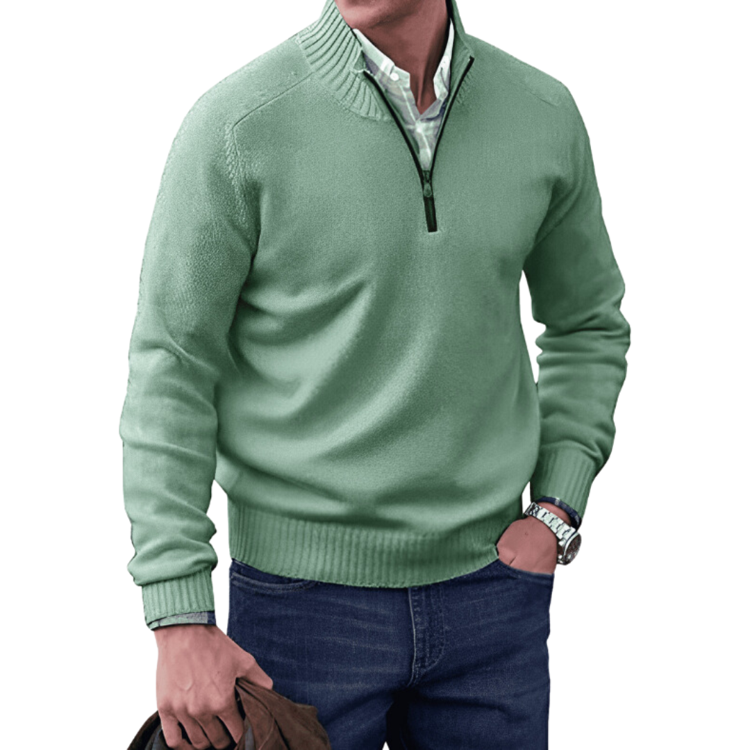 Men's Half-Zip Knit Sweater