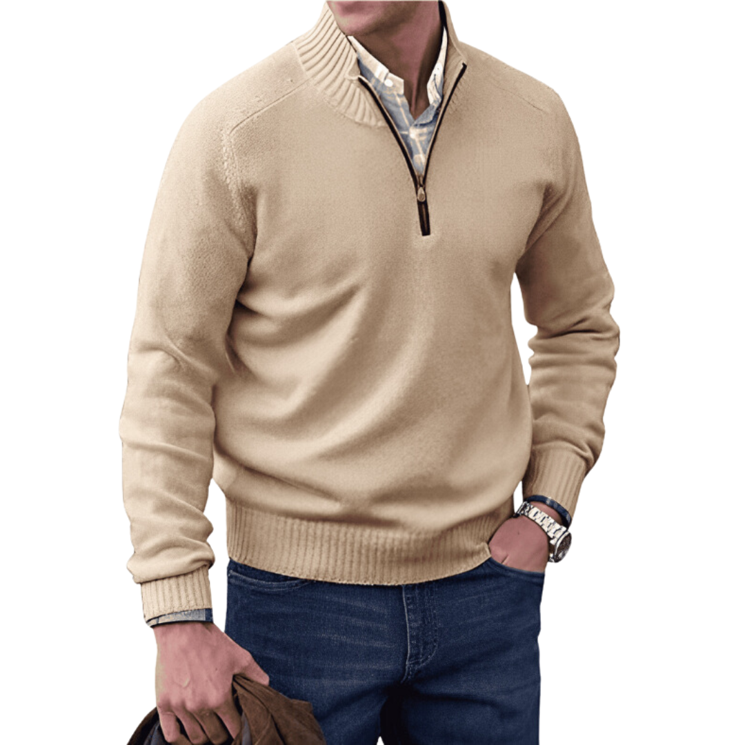 Men's Half-Zip Knit Sweater